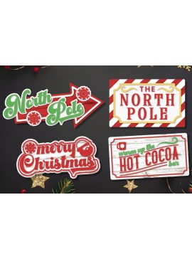 Σετ των 2 Intra απο ξύλο plywood 3mm-4mm πάχος κοπής με χριστουγεννιάτικο σημάδι Δίασταση 30x20 cm INTRAFABR-108975250