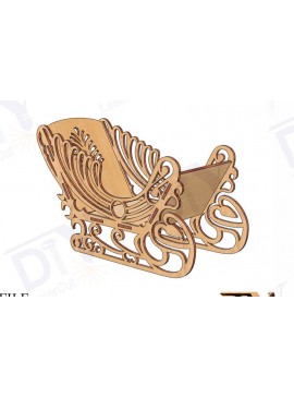 Σετ των 3 Intra απο ξύλο plywood 3mm-4mm πάχος Χριστουγεννιάτικο έλκηθρο Candy Dish Δίασταση 3x3 cm INTRAFABR-111379808