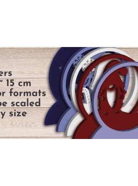 Σετ των 2 Intra απο ξύλο plywood 3mm-4mm πάχος Χριστουγεννιάτικη σφαίρα χιονιού, Πρωτοχρονιάτικη περι Δίασταση 40x40 cm INTRAFABR-79431422