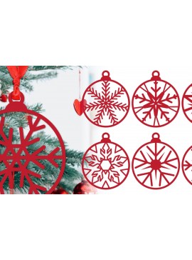 Σετ των 3 Intra απο ξύλο plywood 3mm-4mm πάχος Χριστουγεννιάτικα στολίδια χιονιού Δίασταση 8x8 cm INTRAFABR-39520799