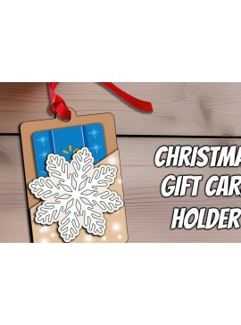 Σετ των 2 Intra απο ξύλο plywood 3mm-4mm πάχος Θήκη δώρου χριστουγεννιάτικων νιφάδων χιονιού Δίασταση 15x15 cm INTRAFABR-111602069