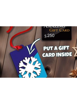 Σετ των 2 Intra απο ξύλο plywood 3mm-4mm πάχος Χριστουγεννιάτικη δωροκάρτα Snowflake Money Δίασταση 15x15 cm INTRAFABR-108602396