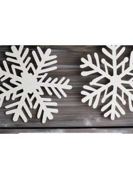 Σετ των 3 Intra απο ξύλο plywood 3mm-4mm πάχος αποκοπής Χριστουγεννιάτικου Snowflake Δίασταση 8x8 cm INTRAFABR-109721657
