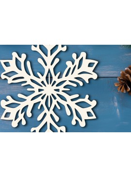 Σετ των 3 Intra απο ξύλο plywood 3mm-4mm πάχος αποκοπής Χριστουγεννιάτικου Snowflake Δίασταση 8x8 cm INTRAFABR-109721331