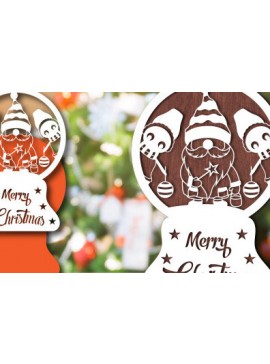 Σετ των 2 Intra απο ξύλο plywood 3mm-4mm πάχος Christmas Snowglobe PaperCut Δίασταση 15x15 cm INTRAFABR-80689126
