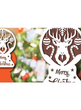 Σετ των 2 Intra απο ξύλο plywood 3mm-4mm πάχος Christmas Snowglobe PaperCut Δίασταση 15x15 cm INTRAFABR-80689169