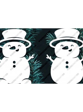 Intra απο ξύλο plywood 3mm-4mm πάχος Χριστουγεννιάτικο Snowman Paper Cut Δίασταση 864x864 cm INTRAFABR-116412015