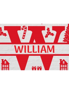 Intra απο ξύλο plywood 3mm-4mm πάχος Χριστουγεννιάτικο χωρισμένο αλφάβητο Δίασταση 750x500 cm INTRAFABR-76787031