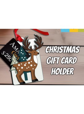 Σετ των 3 Intra απο ξύλο plywood 3mm-4mm πάχος Θήκη δώρου ελαφιού Χριστουγέννων Δίασταση 15x15 cm INTRAFABR-111601923