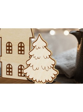 Σετ των 3 Intra απο ξύλο plywood 3mm-4mm πάχος Χριστουγεννιάτικο σταντ Ξύλινη Διακόσμηση Δίασταση 2x2 cm INTRAFABR-108342109