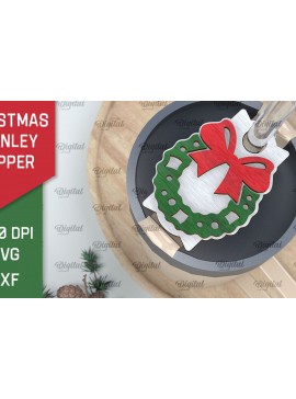 Σετ των 2 Intra απο ξύλο plywood 3mm-4mm πάχος Χριστουγεννιάτικο Stanley Topper Δίασταση 15x15 cm INTRAFABR-105571086