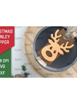 Σετ των 2 Intra απο ξύλο plywood 3mm-4mm πάχος Χριστουγεννιάτικο Stanley Topper Δίασταση 15x15 cm INTRAFABR-105571148