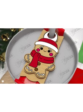 Σετ των 2 Intra απο ξύλο plywood 3mm-4mm πάχος Χριστούγεννα Stanley Topper | Ετικέτες ποτηριού Δίασταση 15x15 cm INTRAFABR-108442128