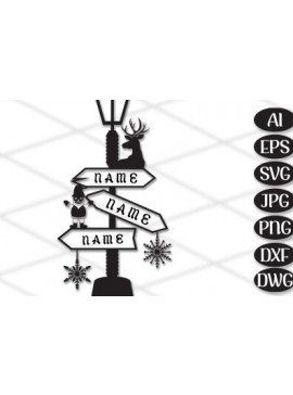 Σετ των 2 Intra απο ξύλο plywood 3mm-4mm πάχος Christmas Street Road Destination Δίασταση 15x15 cm INTRAFABR-48226079