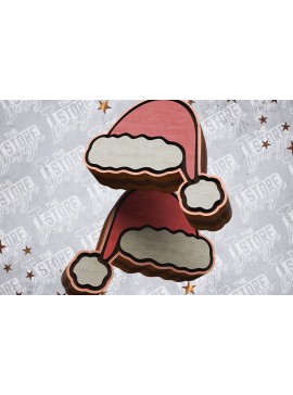 Σετ των 3 Intra απο ξύλο plywood 3mm-4mm πάχος Χριστουγεννιάτικα καρφωτά σκουλαρίκια Δίασταση 3x3 cm INTRAFABR-83002802