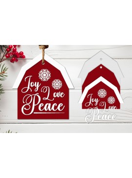 Σετ των 2 Intra απο ξύλο plywood 3mm-4mm πάχος - Χριστουγεννιάτικη ετικέτα Lasercut - Χριστουγεννιάτικη πινακίδα Δίασταση 30x20 cm INTRAFABR-125345250