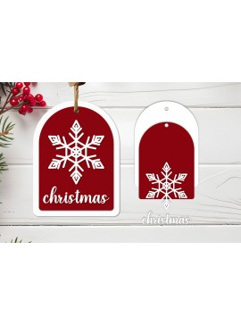 Σετ των 2 Intra απο ξύλο plywood 3mm-4mm πάχος - Χριστουγεννιάτικη ετικέτα Lasercut - Χριστουγεννιάτικη πινακίδα Δίασταση 30x20 cm INTRAFABR-125345258
