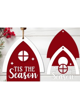 Intra απο ξύλο plywood 3mm-4mm πάχος - Χριστουγεννιάτικη ετικέτα Lasercut - Χριστουγεννιάτικη πινακίδα Δίασταση 30x20 cm INTRAFABR-125345240