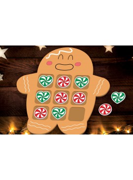 Σετ των 2 Intra απο ξύλο plywood 3mm-4mm πάχος - Χριστουγεννιάτικο παιχνίδι Tic Tac Toe Laser Cut  Δίασταση 15x15 cm INTRAFABR-107840071