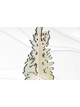 Intra απο ξύλο plywood 3mm-4mm πάχος - Χριστουγεννιάτικο δέντρο τρισδιάστατα παζλ, αρχεία λέιζερ Δίασταση 159x102 cm INTRAFABR-80694326