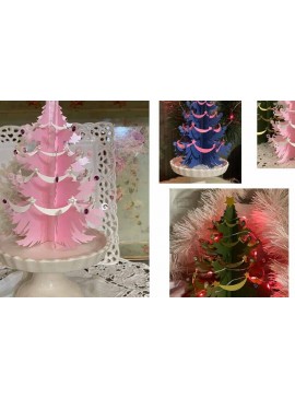 Σετ των 2 Intra απο ξύλο plywood 3mm-4mm πάχος - Χριστουγεννιάτικο δέντρο Δίασταση 30x20 cm INTRAFABR-109525391