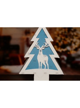 Σετ των 2 Intra απο ξύλο plywood 3mm-4mm πάχος - Χριστουγεννιάτικο Δέντρο Κουτί  Δίασταση 20x20 cm INTRAFABR-106594587