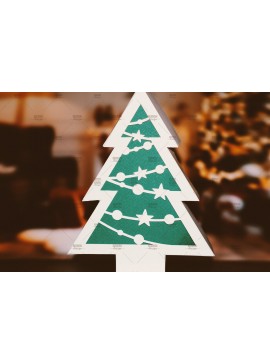 Σετ των 3 Intra απο ξύλο plywood 3mm-4mm πάχος - Χριστουγεννιάτικο Δέντρο Κουτί  Δίασταση 20x20 cm INTRAFABR-106594622