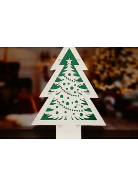 Σετ των 2 Intra απο ξύλο plywood 3mm-4mm πάχος - Χριστουγεννιάτικο Δέντρο Κουτί  Δίασταση 20x20 cm INTRAFABR-106594517