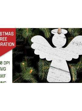 Σετ των 2 Intra απο ξύλο plywood 3mm-4mm πάχος - Διακόσμηση Χριστουγεννιάτικου Δέντρου  Δίασταση 15x15 cm INTRAFABR-106865604