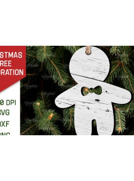 Σετ των 3 Intra απο ξύλο plywood 3mm-4mm πάχος - Διακόσμηση Χριστουγεννιάτικου Δέντρου  Δίασταση 15x15 cm INTRAFABR-106865014