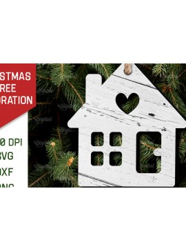 Σετ των 3 Intra απο ξύλο plywood 3mm-4mm πάχος - Διακόσμηση Χριστουγεννιάτικου Δέντρου  Δίασταση 15x15 cm INTRAFABR-106865130