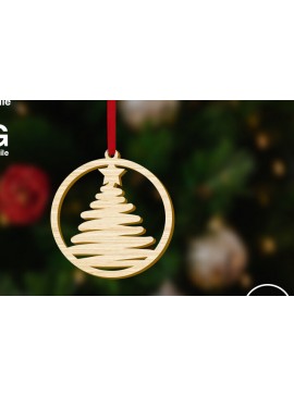 Σετ των 3 Intra απο ξύλο plywood 3mm-4mm πάχος - Στολίδι Χριστουγεννιάτικου Δέντρου Δίασταση 5x4 cm INTRAFABR-54105396