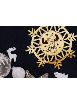 Σετ των 3 Intra απο ξύλο plywood 3mm-4mm πάχος -  διακοσμητικό χριστουγεννιάτικο δέντρο Δίασταση 4x4 cm INTRAFABR-108814213