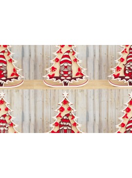 Σετ των 2 Intra απο ξύλο plywood 3mm-4mm πάχος - Αρχεία Χριστουγεννιάτικου Δέντρου Gnome PaperCut  Δίασταση 1500x1500 cm INTRAFABR-80251646