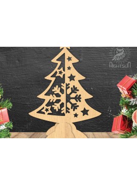 Σετ των 2 Intra απο ξύλο plywood 3mm-4mm πάχος - Διακόσμηση Χριστουγεννιάτικου Δέντρου Cut Laser  Δίασταση 20x20 cm INTRAFABR-112296028