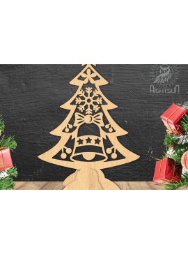 Σετ των 2 Intra απο ξύλο plywood 3mm-4mm πάχος - Διακόσμηση Χριστουγεννιάτικου Δέντρου Cut Laser  Δίασταση 20x20 cm INTRAFABR-112296089