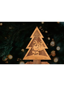 Σετ των 2 Intra απο ξύλο plywood 3mm-4mm πάχος - Στάση κοπής χριστουγεννιάτικου δέντρου με λέιζερ  Δίασταση 20x20 cm INTRAFABR-107422330