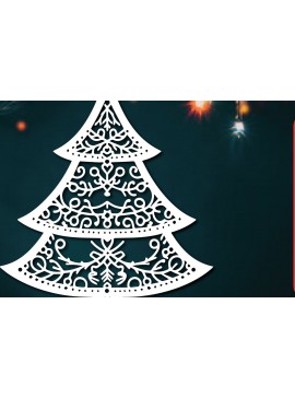 Σετ των 3 Intra απο ξύλο plywood 3mm-4mm πάχος -  κομμένο στολίδι Χριστουγεννιάτικου Δέντρου Δίασταση 6x6 cm INTRAFABR-110495542