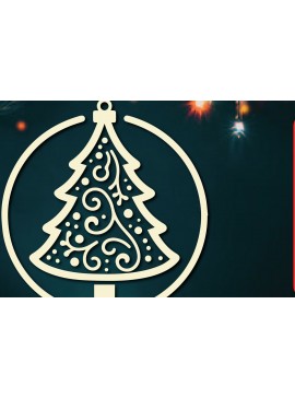 Σετ των 3 Intra απο ξύλο plywood 3mm-4mm πάχος -  κομμένο στολίδι Χριστουγεννιάτικου Δέντρου Δίασταση 6x6 cm INTRAFABR-110495671