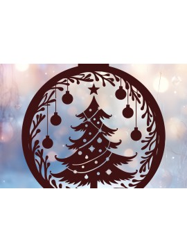 Σετ των 3 Intra απο ξύλο plywood 3mm-4mm πάχος - Στολίδι Χριστουγεννιάτικου Δέντρου  46 Δίασταση 6x6 cm INTRAFABR-116580638