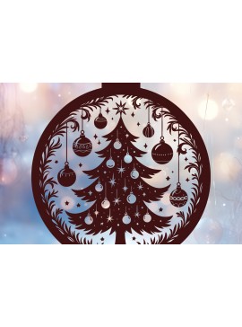 Σετ των 3 Intra απο ξύλο plywood 3mm-4mm πάχος - Στολίδι Χριστουγεννιάτικου Δέντρου  48 Δίασταση 6x6 cm INTRAFABR-116580732