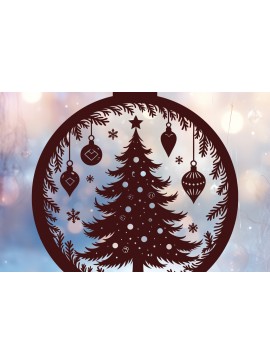 Σετ των 3 Intra απο ξύλο plywood 3mm-4mm πάχος - Στολίδι Χριστουγεννιάτικου Δέντρου Cut Laser 50 Δίασταση 6x6 cm INTRAFABR-116699772