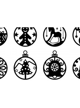 Σετ των 3 Intra απο ξύλο plywood 3mm-4mm πάχος - Δέσμη κοπής με λέιζερ στολίδι Χριστουγεννιάτικου Δέντρου Δίασταση 6x6 cm INTRAFABR-48638733