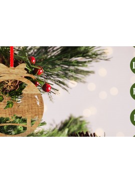 Σετ των 3 Intra απο ξύλο plywood 3mm-4mm πάχος - Στολίδι Χριστουγεννιάτικου Δέντρου | Laser Cut  Δίασταση 6x6 cm INTRAFABR-48804297