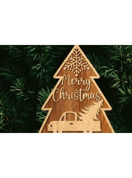 Σετ των 3 Intra απο ξύλο plywood 3mm-4mm πάχος - Στολίδι Χριστουγεννιάτικου Δέντρου με Laser Cut  Δίασταση 6x6 cm INTRAFABR-106050674