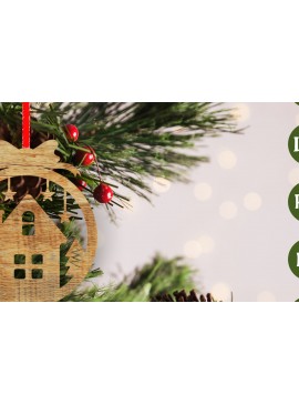 Σετ των 3 Intra απο ξύλο plywood 3mm-4mm πάχος - Στολίδι Χριστουγεννιάτικου Δέντρου   Δίασταση 6x6 cm INTRAFABR-48794406