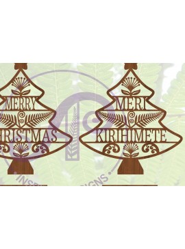 Σετ των 2 Intra απο ξύλο plywood 3mm-4mm πάχος - Χριστουγεννιάτικο δέντρο Stand New Zealand  Δίασταση 30x20 cm INTRAFABR-68416577