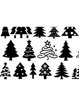 Σετ των 2 Intra απο ξύλο plywood 3mm-4mm πάχος - Πακέτο  Χριστουγεννιάτικου Δέντρου Δίασταση 15x15 cm INTRAFABR-112368879