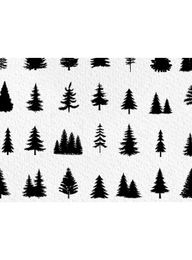 Σετ των 3 Intra απο ξύλο plywood 3mm-4mm πάχος - Χριστουγεννιάτικο Δέντρο  Bundle, Pine Tree  Δίασταση 6x6 cm INTRAFABR-32573529