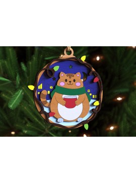 Σετ των 2 Intra απο ξύλο plywood 3mm-4mm πάχος - Παιχνίδι Χριστουγεννιάτικου Δέντρου | Διακοσμήσεις διακοπών Δίασταση 15x15 cm INTRAFABR-109883553